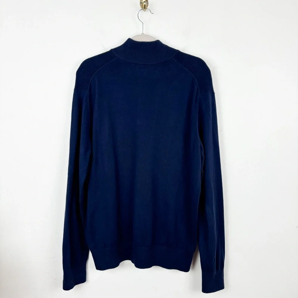 Banana Republic Men's Navy Blue Cotton Pullover Sweater Sz L